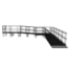 Universal 90-Degree Turn ADA Wheelchair Ramp with Landing for 24" High Stages - R2490W