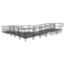 Universal 90-Degree Turn ADA Wheelchair Ramp with Landing for 24" High Stages - R2490W