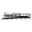 Universal Switchback ADA Wheelchair Ramp with Landing for 24" High Stages - R24SBW