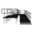 Universal Switchback ADA Wheelchair Ramp with Landing for 24" High Stages - R24SBW