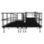 Universal Switchback ADA Wheelchair Ramp with Landing for 24" High Stages - R24SBW