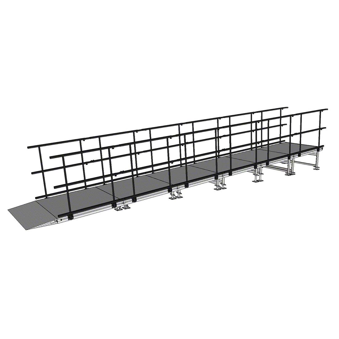 Universal Straight ADA Wheelchair Ramp for 24" High Stages universal ramp, universal wheelchair ramp, universal ada ramp, ada ramp, 24 inch stage ramp, 24 in wheelchair ramp, portable stage ramp