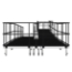 Universal Switchback ADA Wheelchair Ramp with Landing for 32" High Stages - R32SBW