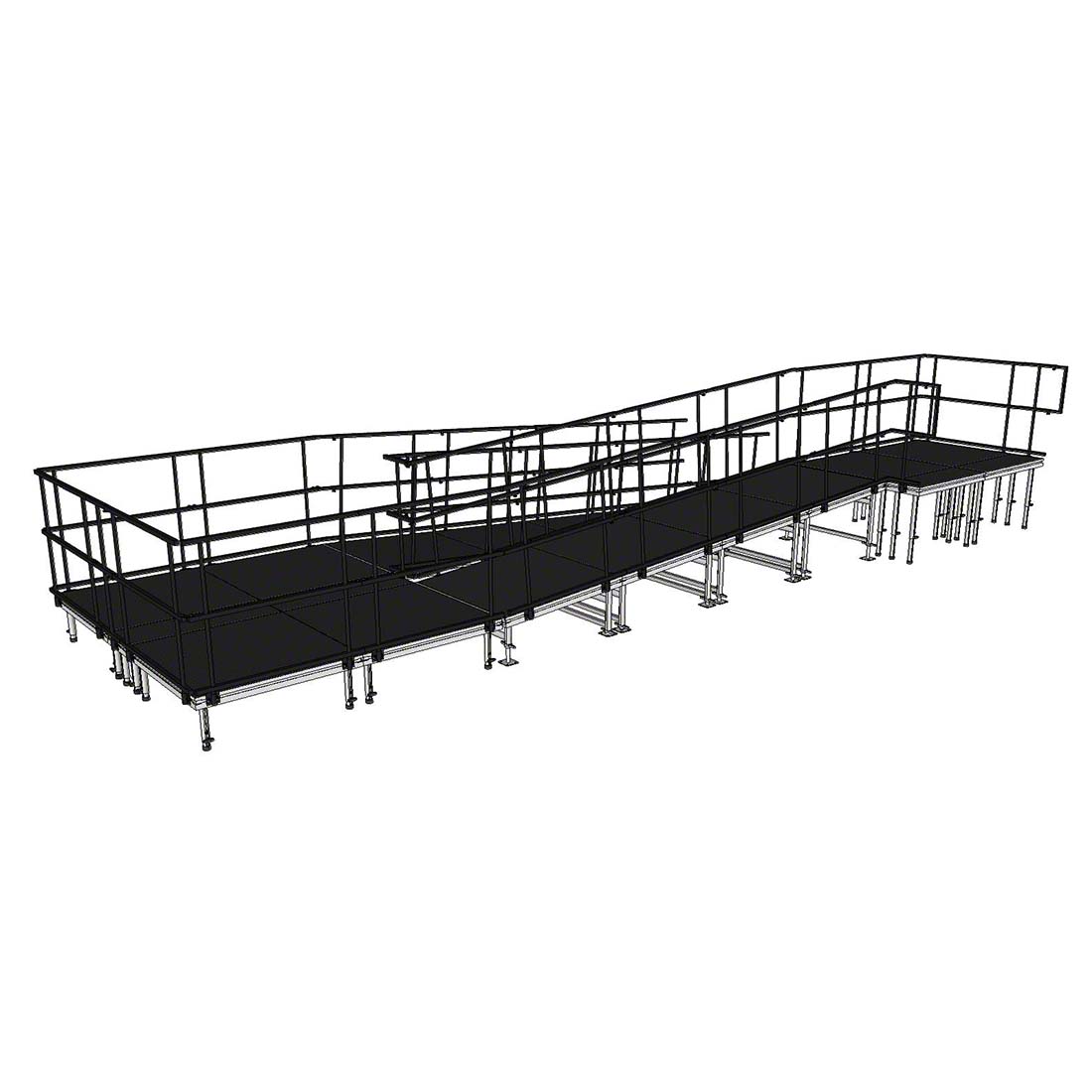 Switch Back Feature Ramp Switchback ADA Wheelchair Ramp for 32