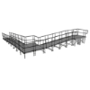 Universal 90-Degree Turn ADA Wheelchair Ramp with Landing for 40" High Stages universal ramp, universal wheelchair ramp, universal ada ramp, ada ramp, 40 inch stage ramp, 40 in wheelchair ramp, portable stage ramp, 90-degree turn ramp, 90 degree wheelchair ramp