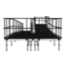 Universal Switchback ADA Wheelchair Ramp with Landing for 40" High Stages - R40SBW