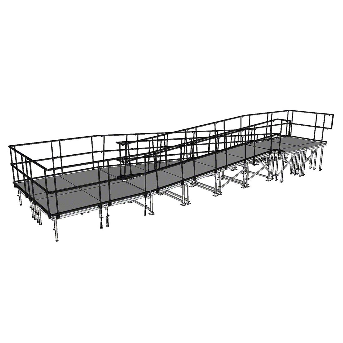 Switch Back Bridge Ramp Switchback ADA Wheelchair Ramp for 40