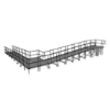 Universal 90-Degree Turn ADA Wheelchair Ramp with Landing for 48" High Stages universal ramp, universal wheelchair ramp, universal ada ramp, ada ramp, 48 inch stage ramp, 48 in wheelchair ramp, portable stage ramp, 90-degree turn ramp, 90 degree wheelchair ramp