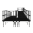 Universal Switchback ADA Wheelchair Ramp with Landing for 48" High Stages - R48SBW