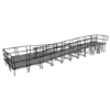 Universal Switchback ADA Wheelchair Ramp with Landing for 48" High Stages universal ramp, universal wheelchair ramp, universal ada ramp, ada ramp, 48 inch stage ramp, 48 in wheelchair ramp, portable stage ramp, switchback ramp, switchback wheelchair ramp