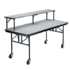 Midwest Folding 30"x96" Mobile Buffet/Bar Table, Laminate midwest folding, ef series, MB308ef, rectangle, folding table, 96x30, 30x96, 30x96x30, laminate, mobile buffet table, bar table