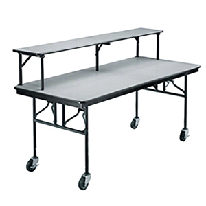 Midwest Folding 30"x96" Mobile Buffet/Bar Table, Laminate midwest folding, ef series, MB308ef, rectangle, folding table, 96x30, 30x96, 30x96x30, laminate, mobile buffet table, bar table
