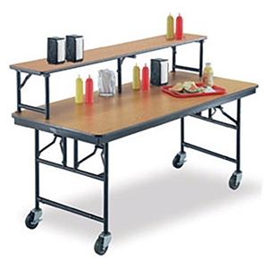 Midwest Folding 30"x72" Mobile Buffet/Bar Table, Laminate midwest folding, ef series, MB306ef, rectangle, folding table, 72x30, 30x72, 30x72x30, laminate, mobile buffet, bar table
