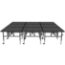 Midwest Folding TransFold 12'x12' Dual-Height Portable Stage Kit, 24"-32" High (4'x4' Units) - MFP-TA44-12X12X2432
