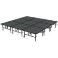 Midwest Folding TransFold 12'x12' Dual-Height Portable Stage Kit, 24"-32" High (4'x4' Units)