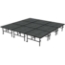 Midwest Folding TransFold 12'x12' Dual-Height Portable Stage Kit, 24"-32" High (4'x4' Units) - MFP-TA44-12X12X2432