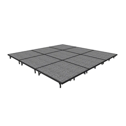 Midwest Folding 12x12 TransFold Portable Stage Kit, 8" High 12x12, 12 x 12, 12 x 12 staging platform, stage deck, dual height, adjustable height