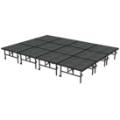 Midwest Folding TransFold 12'x16' Dual-Height Portable Stage Kit, 24"-32" High (4'x4' Units)