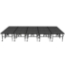 Midwest Folding TransFold 12'x20' Dual-Height Portable Stage Kit, 24"-32" High (4'x4' Units) - MFP-TA44-12X20X2432