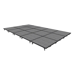 Midwest Folding 12x20 TransFold Portable Stage Kit, 8" High  12x20, 20x12, 12 x 20 staging platform, stage deck, dual height, adjustable height