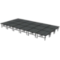 Midwest Folding TransFold 12'x24' Dual-Height Portable Stage Kit, 24"-32" High (4'x4' Units)