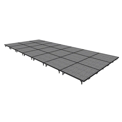 Midwest Folding 12x28 TransFold Portable Stage Kit, 8" High 12x28, 28x12, 12 x 28 staging platform, stage deck, dual height, adjustable height