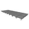 Midwest Folding TransFold 12'x32' Dual-Height Portable Stage Kit, 16"-24" High (4'x4' Units) 12x32, 32x12, 12 x 32 staging platform, stage deck, dual height, adjustable height