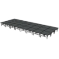 Midwest Folding TransFold 12'x32' Dual-Height Portable Stage Kit, 24"-32" High (4'x4' Units)