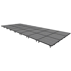 Midwest Folding 12x32 TransFold Portable Stage Kit, 8" High 12x32, 32x12, 12 x 32 staging platform, stage deck, dual height, adjustable height