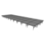 Midwest Folding TransFold 12'x40' Dual-Height Portable Stage Kit, 16"-24" High (4'x4' Units) - MFP-TA44-12X40X1624