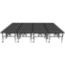 Midwest Folding TransFold 16'x16' Dual-Height Portable Stage Kit, 24"-32" High (4'x4' Units) - MFP-TA44-16X16X2432