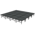 Midwest Folding TransFold 16'x16' Dual-Height Portable Stage Kit, 24"-32" High (4'x4' Units)