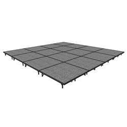 Midwest Folding 16x16 TransFold Portable Stage Kit, 8" High 16x16, 16 x 16, 16 x 16 staging platform, stage deck, dual height, adjustable height