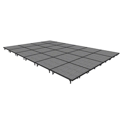 Midwest Folding 16x24 TransFold Portable Stage Kit, 8" High 16x24, 24x16, 16 x 24 staging platform, stage deck, dual height, adjustable height
