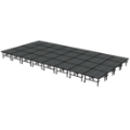 Midwest Folding TransFold 16'x32' Dual-Height Portable Stage Kit, 24"-32" High (4'x4' Units)
