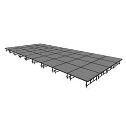 Midwest Folding 16x36 TransFold Dual-Height Portable Stage Kit, 16"-24" High 16x36, 36x16, 16 x 36 staging platform, stage deck, dual height, adjustable height