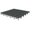 Midwest Folding TransFold 20'x20' Dual-Height Portable Stage Kit, 24"-32" High (4'x4' Units)