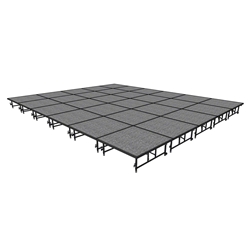 Midwest Folding 20x24 TransFold Dual-Height Portable Stage Kit, 16"-24" High 20x24, 24x20, 20 x 24 staging platform, stage deck, dual height, adjustable height