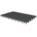 Midwest Folding TransFold 20'x32' Dual-Height Portable Stage Kit, 24"-32" High (4'x4' Units)