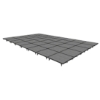 Midwest Folding TransFold 20'x32' Portable Stage Kit, 8" High (4'x4' Units) 20x32, 32x20, 20 x 32 staging platform, stage deck, dual height, adjustable height