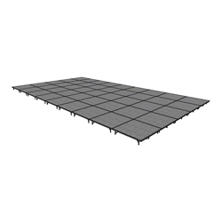 Midwest Folding 20x36 TransFold Portable Stage Kit, 8" High  20x36, 36x20, 20 x 36 staging platform, stage deck, dual height, adjustable height