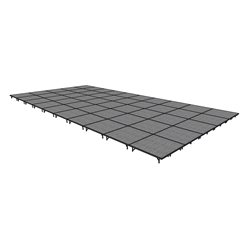 Midwest Folding 20x40 TransFold Portable Stage Kit, 8" High 20x40, 40x20, 20 x 40 staging platform, stage deck, dual height, adjustable height