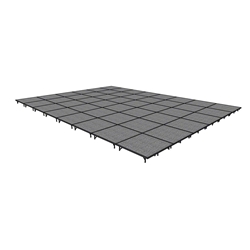 Midwest Folding 24x32 TransFold Portable Stage Kit, 8" High 24x32, 32x24, 24 x 32 staging platform, stage deck, dual height, adjustable height