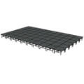 Midwest Folding TransFold 24'x40' Dual-Height Portable Stage Kit, 24"-32" High (4'x4' Units) 