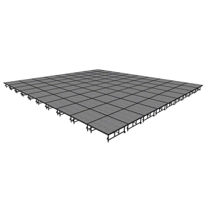 Midwest Folding 36x40 TransFold Dual-Height Portable Stage Kit, 16"-24" High 36x40, 40x36, 36 x 40 staging platform, stage deck, dual height, adjustable height