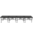 Midwest Folding TransFold 4'x16' Dual-Height Portable Stage Kit, 24"-32" High (4'x4' Units) - MFP-TA44-4X16X2432