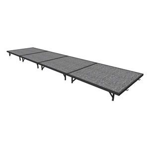 Midwest Folding 4x16 TransFold Portable Stage Kit, 8" High 4x16, 16x4, 4 x 16 staging platform, stage deck, dual height, adjustable height