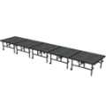 Midwest Folding TransFold 4'x20' Dual-Height Portable Stage Kit, 24"-32" High (4'x4' Units)