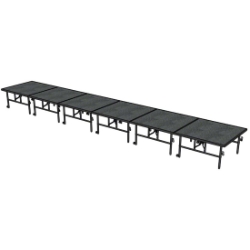 Midwest Folding TransFold 4x24 Dual-Height Portable Stage Kit, 24"-32" High (4x4 Units) 4x24, 24x4, 4 x 24 staging platform, stage deck, dual height, adjustable height