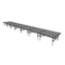 Midwest Folding TransFold 4'x28' Dual-Height Portable Stage Kit, 16"-24" High (4'x4' Units) - MFP-TA44-4X28X1624